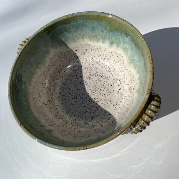 #1152 CERAMIC BOWL 5 ¾”D X 3”T  EARTH TONES SEE PHOTOS - Picture 10 of 12